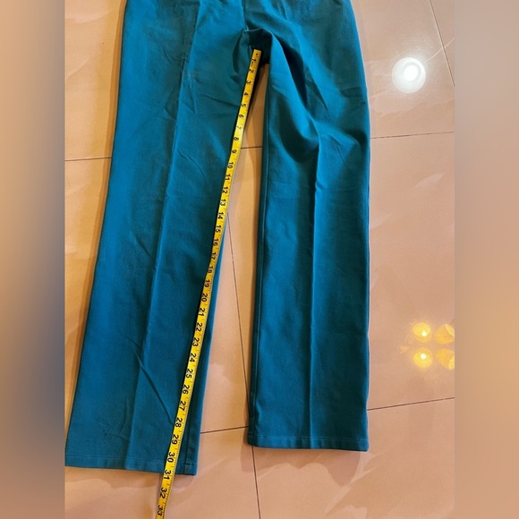 St John dress Pants Turquoise blue Sporty Trousers straight dress pant 8 zip - Picture 10 of 16